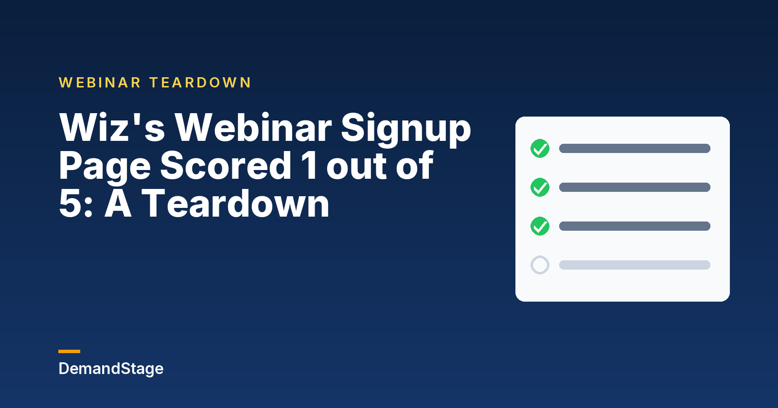 Wiz’s Webinar Signup Page Scored 1 out of 5: A Teardown